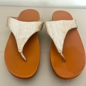 Fitflop Gold Sandals Size 7